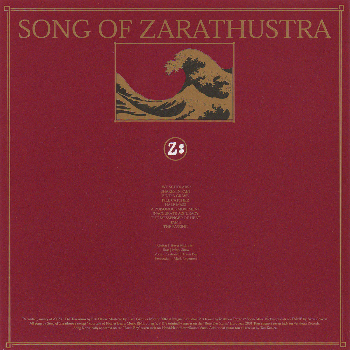 SONG OF ZARATHUSTRA - A VIEW FROM HIGH TIDES