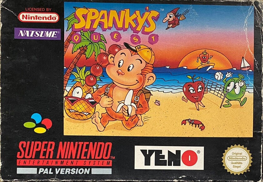 SPANKY'S QUEST - SNES (W/BOX & MANUAL)