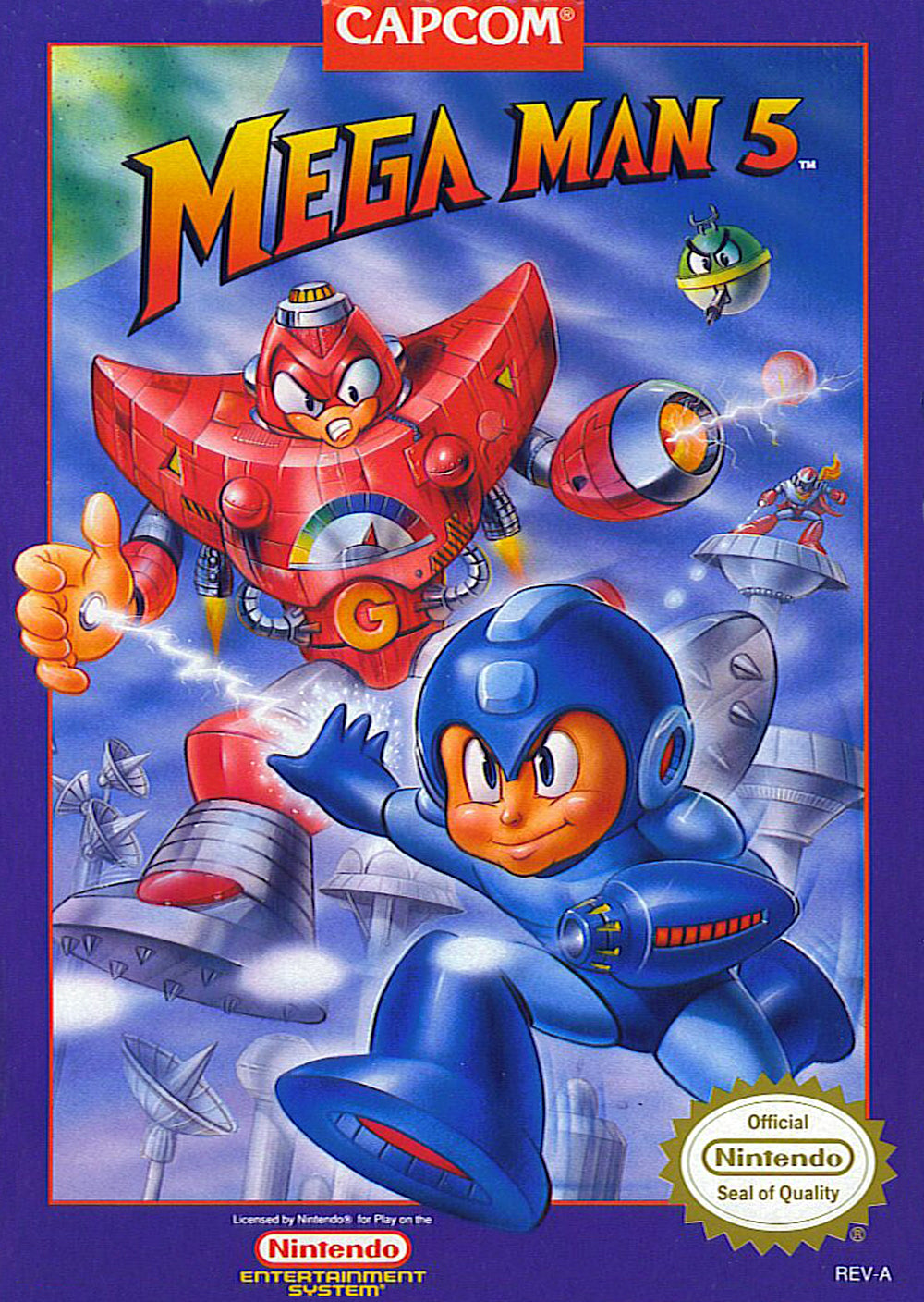 MEGA MAN 5 - NES (W/BOX & MANUAL)