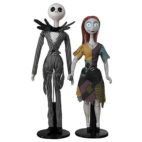 NIGHTMARE BEFORE CHRISTMAS: JACK & SALLY - NECA-PORCELAIN DOLLS-LTD-OPEN BOX