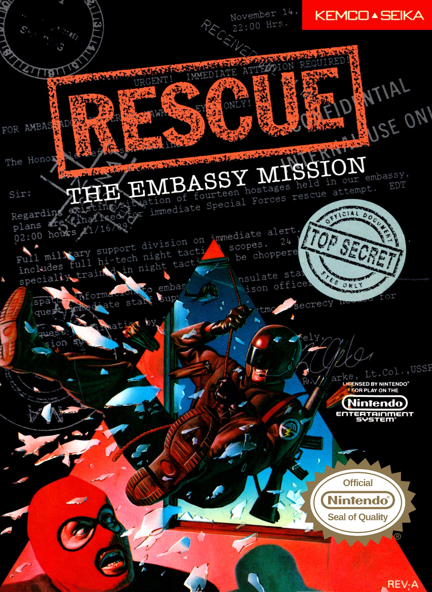 RESCUE: THE EMBASSY MISSION - NES (W/BOX & MANUAL)