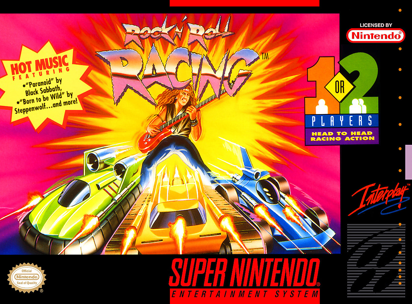 ROCK 'N ROLL RACING - SNES (W/BOX & MANUAL)