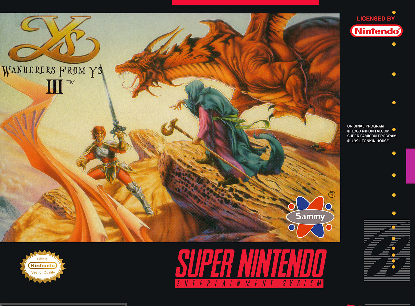 YS III: WANDERERS FROM YS - SNES (W/BOX)