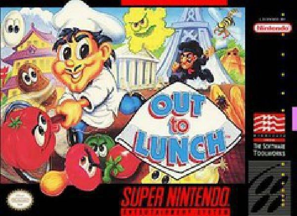 OUT TO LUNCH - SNES (W/BOX & MANUAL)