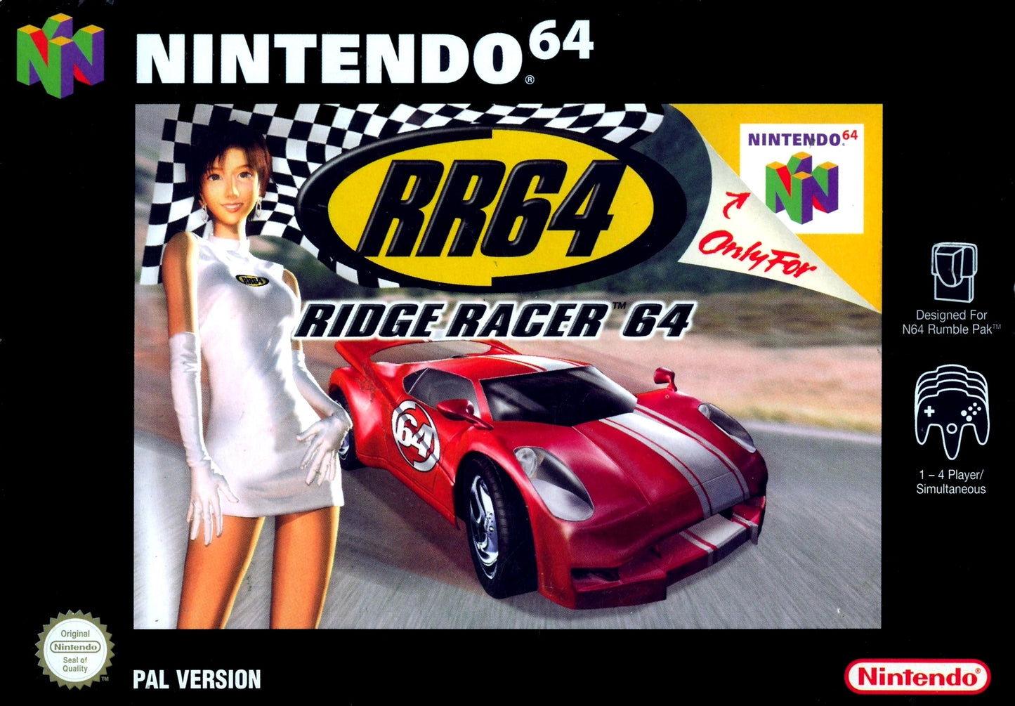 RIDGE RACER 64 - N64 (W/BOX & MANUAL)