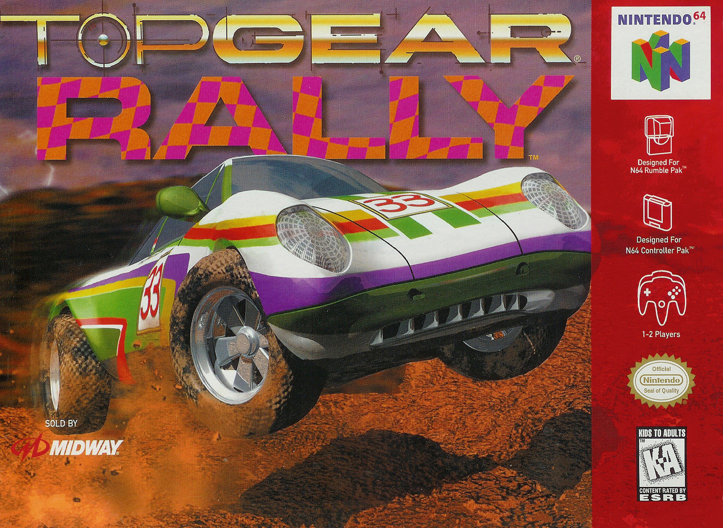 TOP GEAR RALLY - N64 (W/BOX)