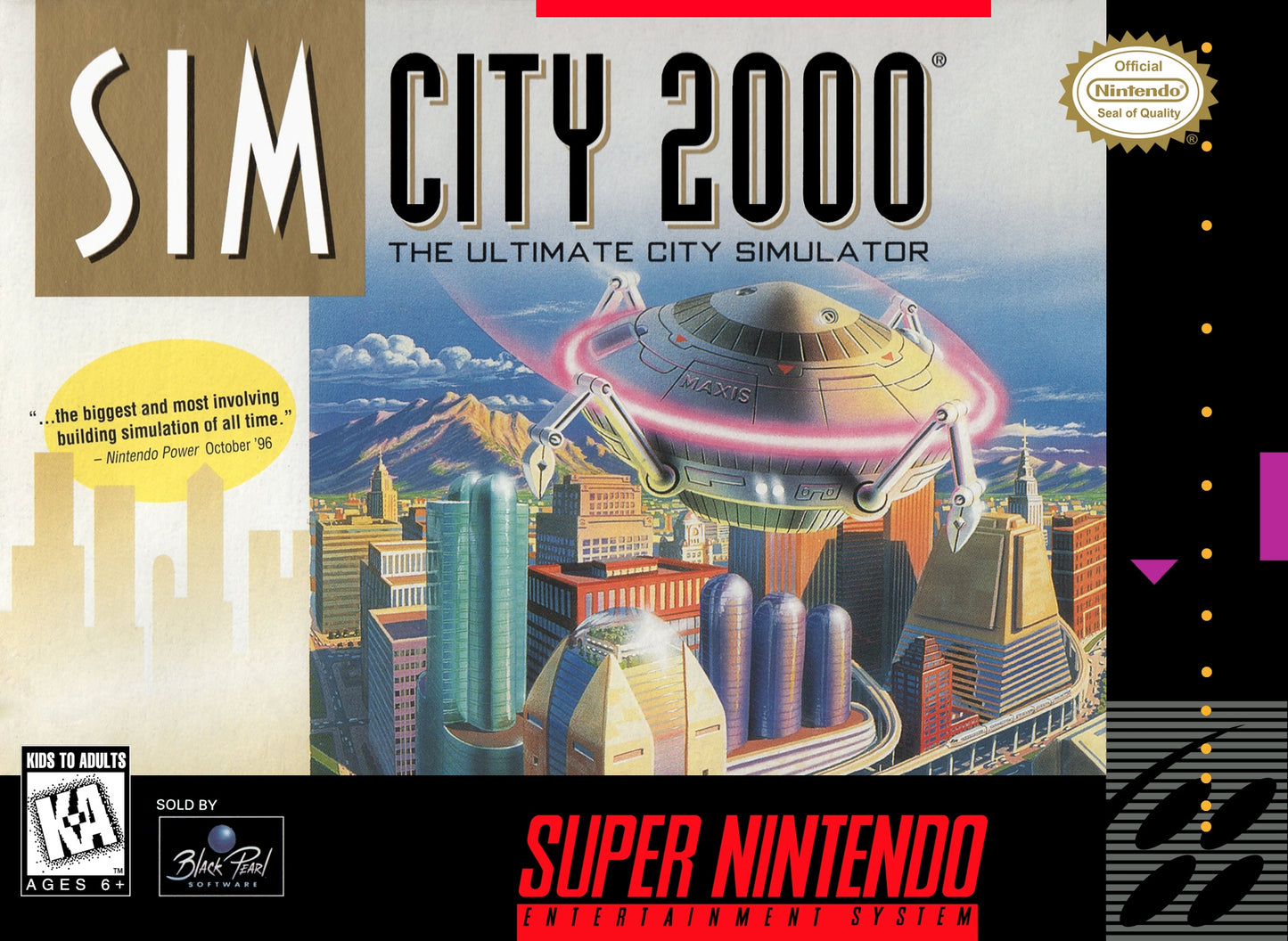 SIM CITY 2000 - SNES (W/BOX & MANUAL)