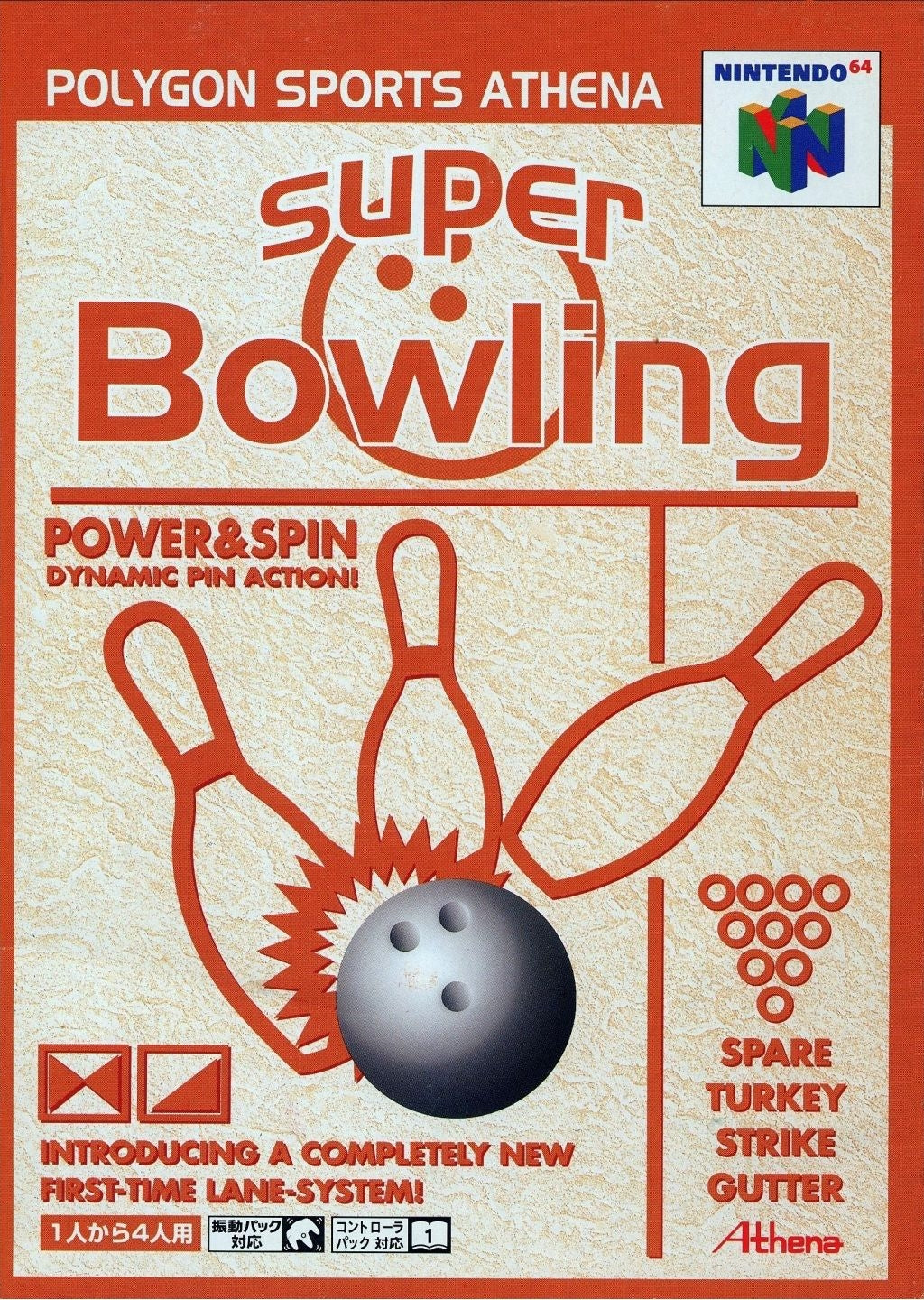 SUPER BOWLING - SNES (W/BOX & MANUAL)