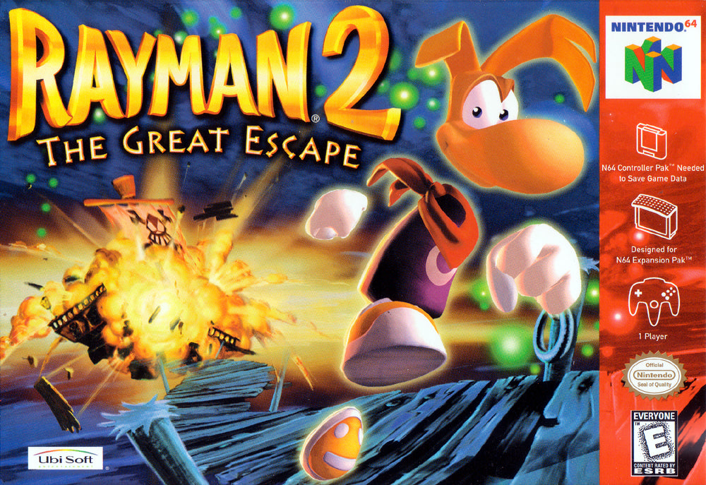 RAYMAN 2: THE GREAT ESCAPE - N64 (W/BOX & MANUAL)