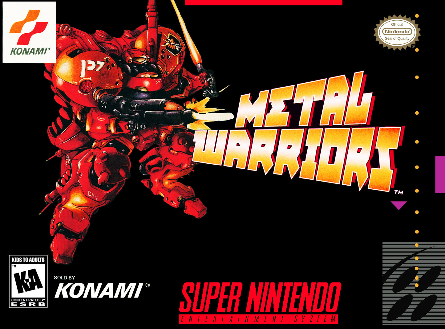 METAL WARRIORS - SNES (W/BOX)