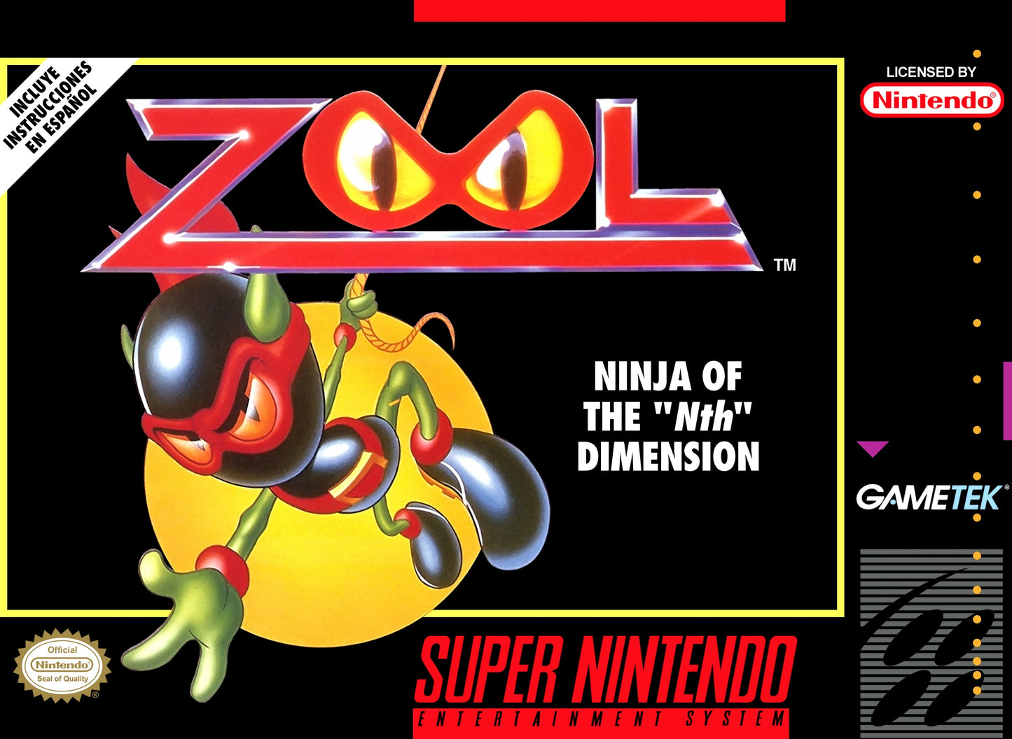 ZOOL: NINJA OF THE NTH DIMENSION - SNES (W/BOX)