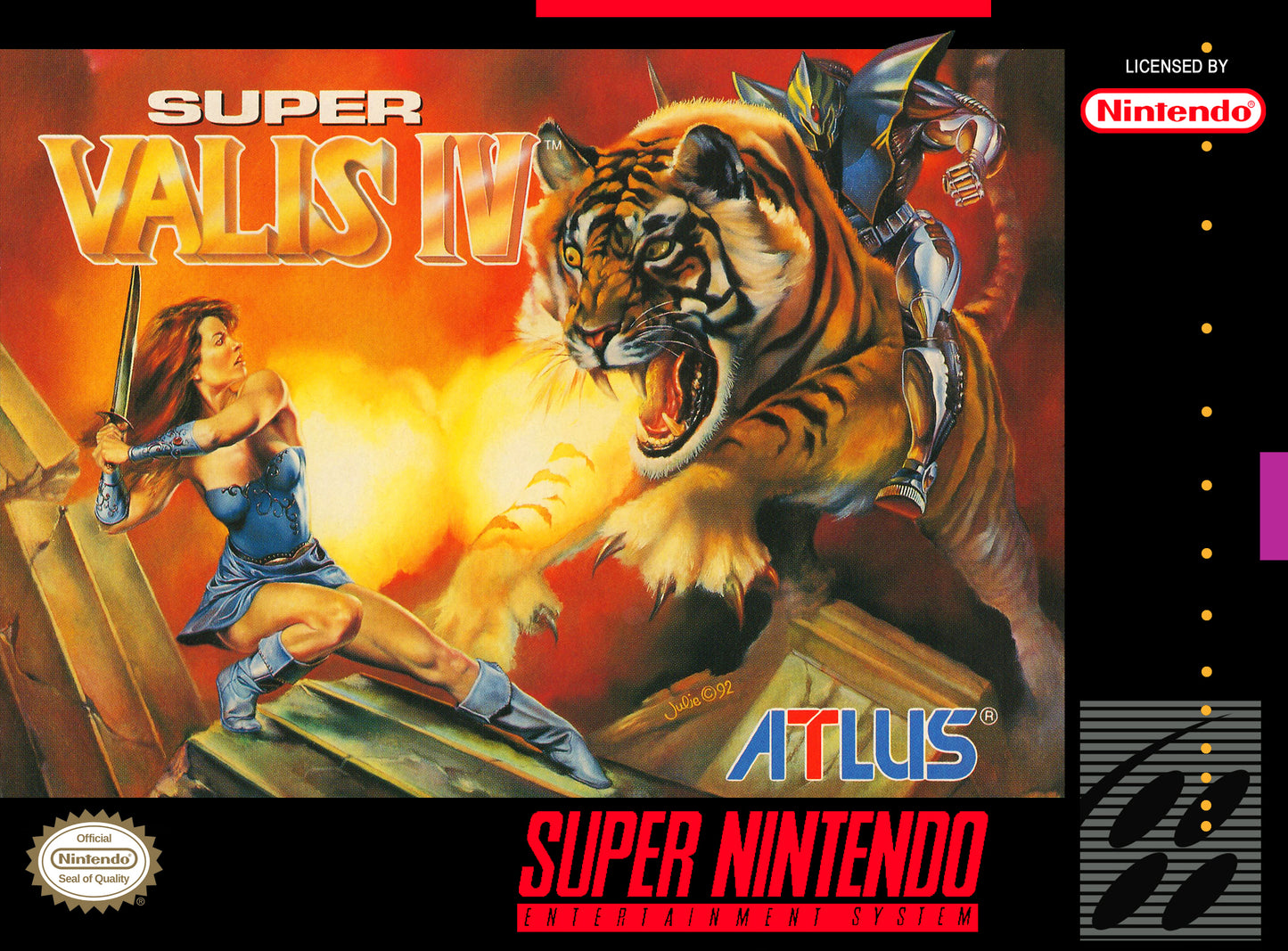 SUPER VALIS IV - SNES (W/BOX & MANUAL)