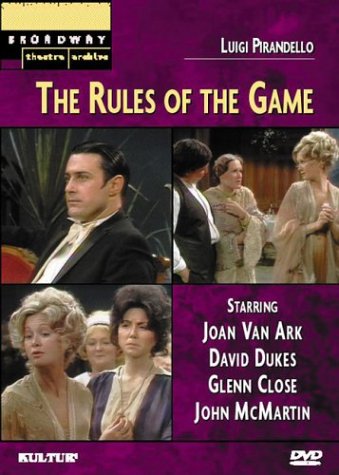 RULES OF THE GAME (PLAY) - DVD-1975-GLENN CLOSE-BROADWAY THEATRE AR
