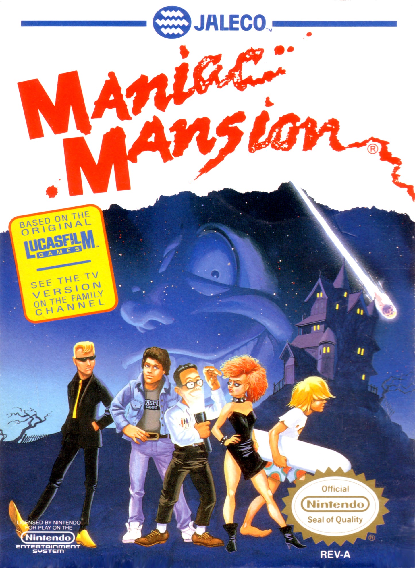 MANIAC MANSION - NES (W/BOX & MANUAL)