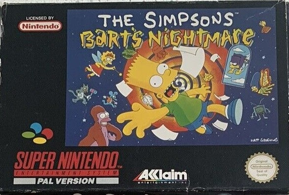 SIMPSONS: BART'S NIGHTMARE - SNES (W/BOX & MANUAL)