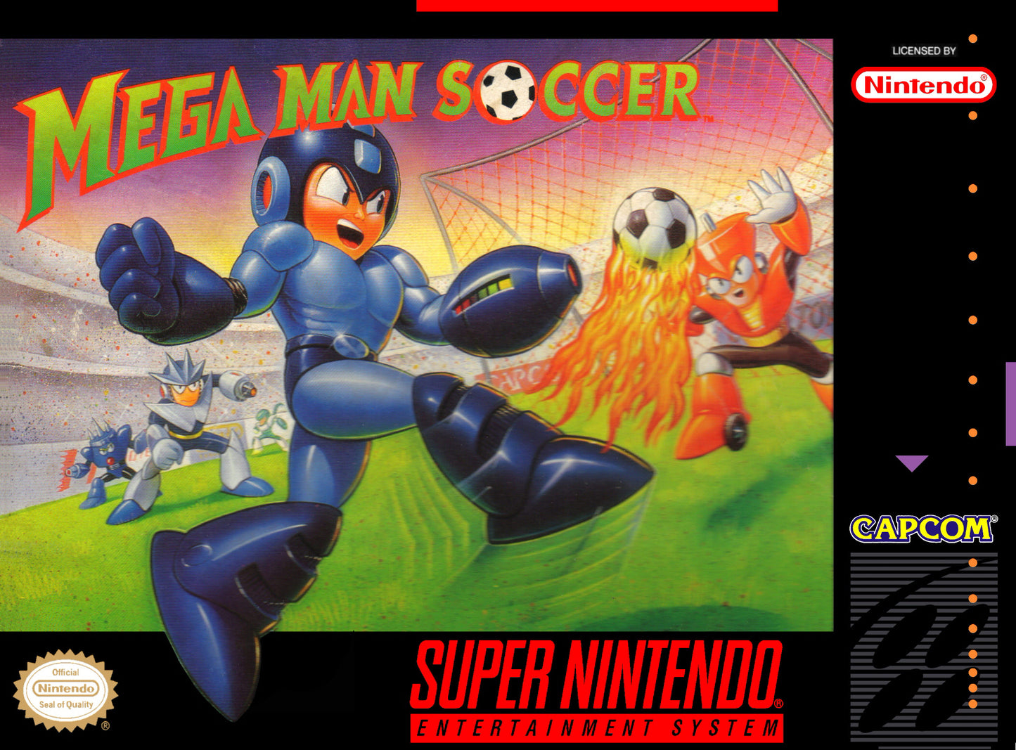 MEGA MAN SOCCER - SNES (W/BOX & MANUAL)
