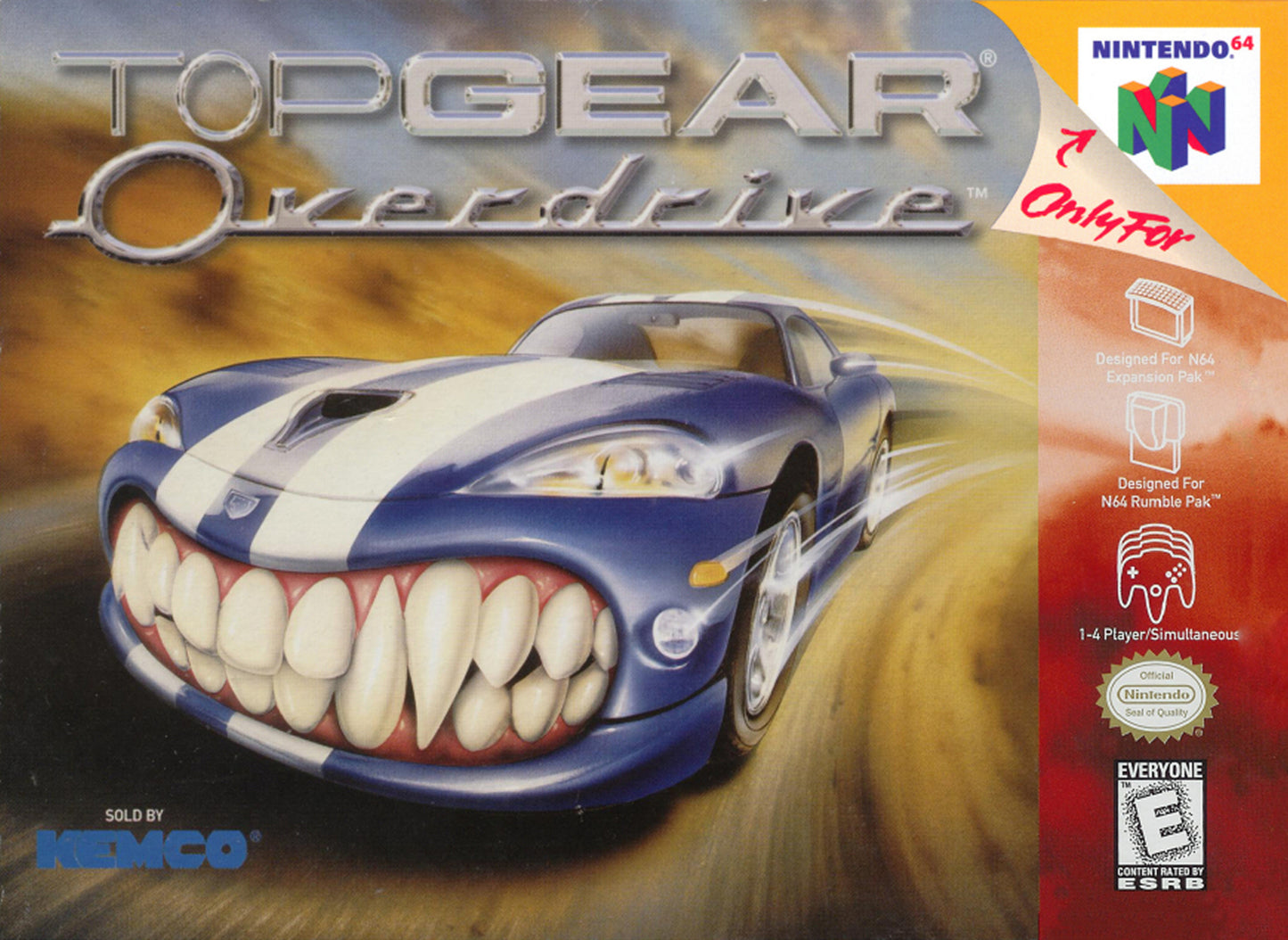 TOP GEAR OVERDRIVE - N64 (W/BOX & MANUAL)