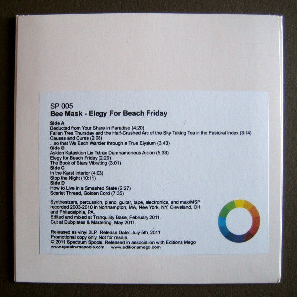 BEE MASK - ELEGY FOR BEACH FRIDAY