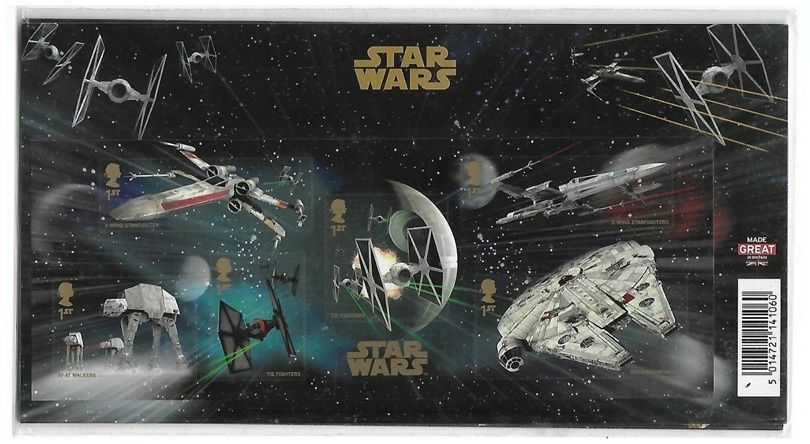 STAR WARS: THE FORCE AWAKENS - ROYAL MAIL MINT STAMPS-2015