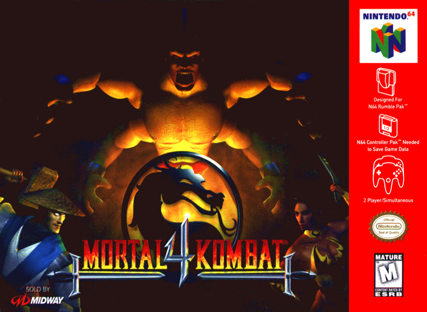 MORTAL KOMBAT 4 - N64 (W/BOX & MANUAL)