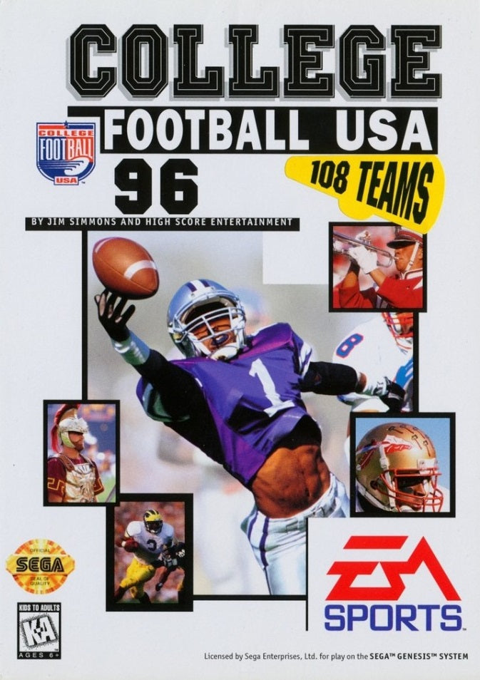 COLLEGE FOOTBALL USA 96 - GENESIS