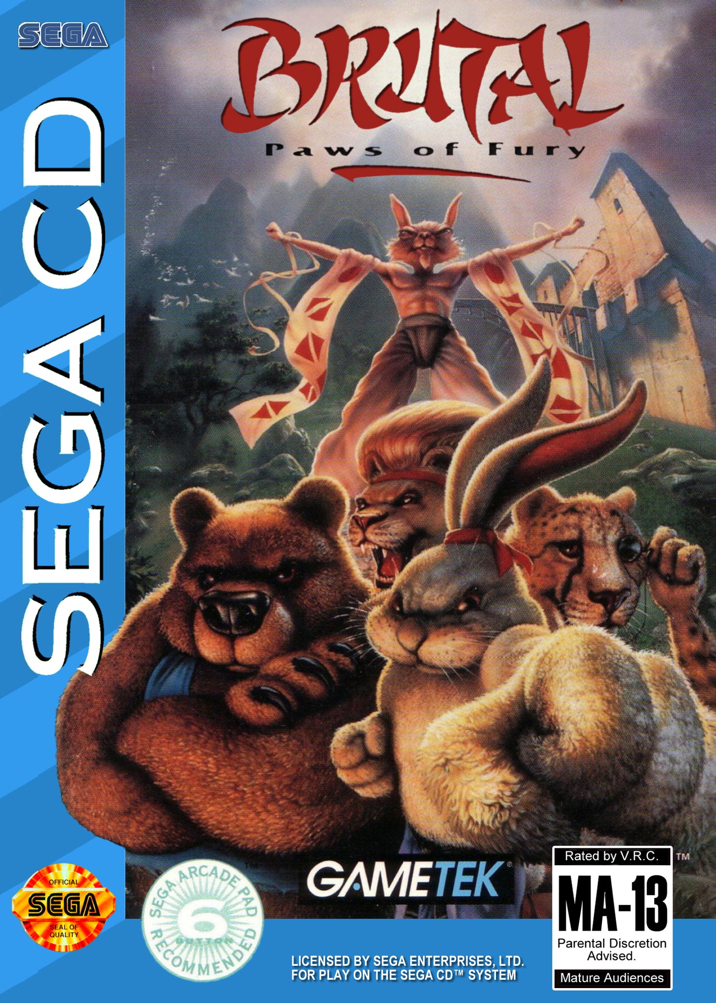 BRUTAL PAWS OF FURY - SEGACD
