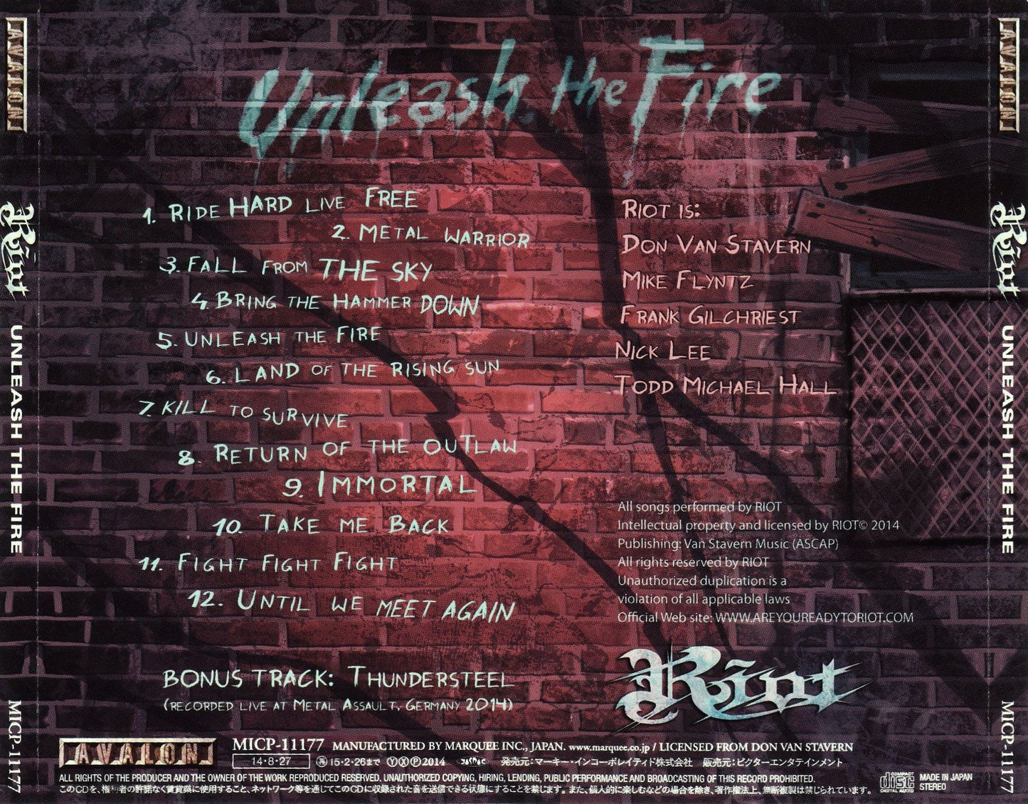 RIOT V - UNLEASH THE FIRE