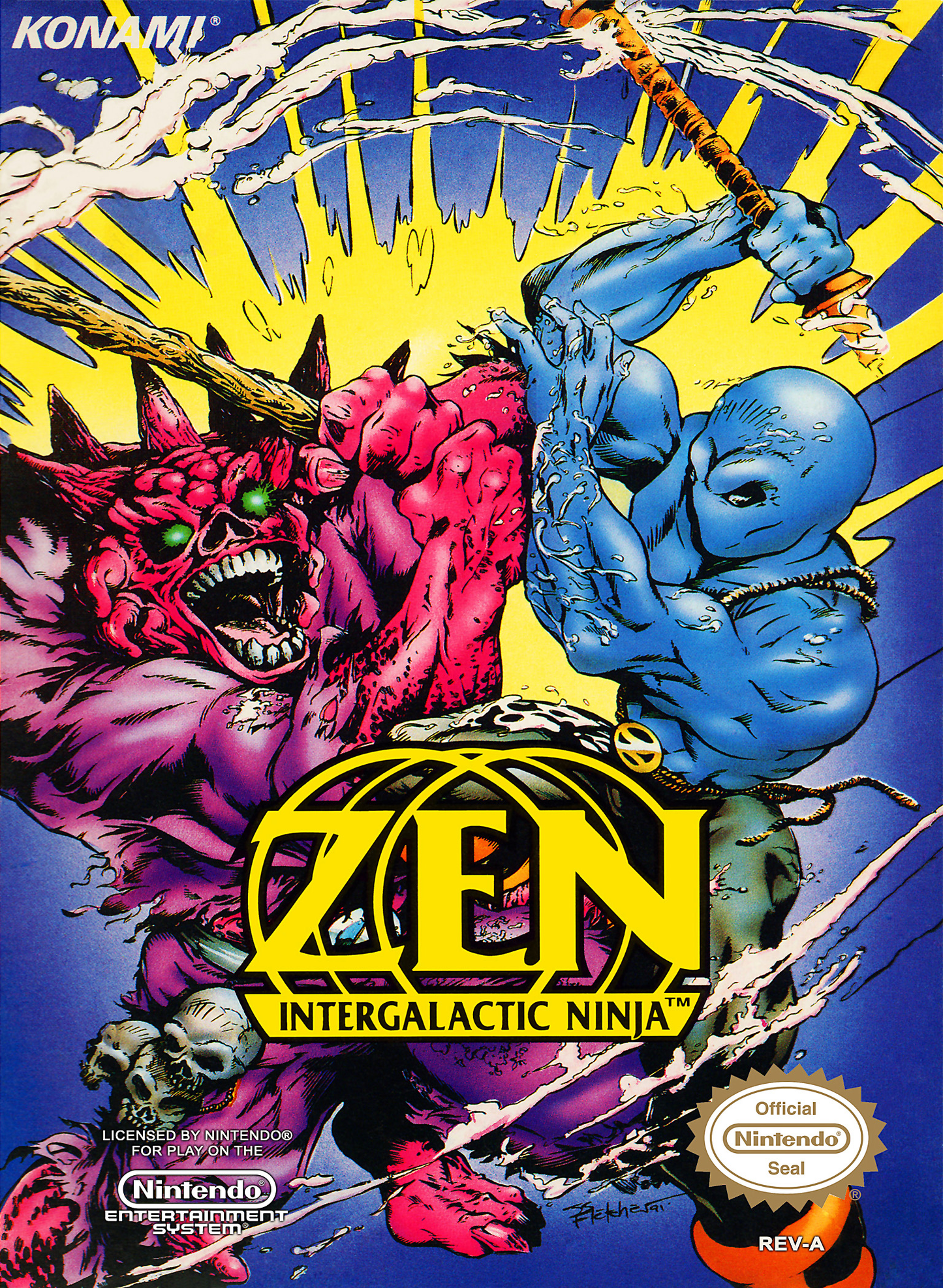 ZEN: INTERGALACTIC NINJA - NES (W/BOX & MANUAL)