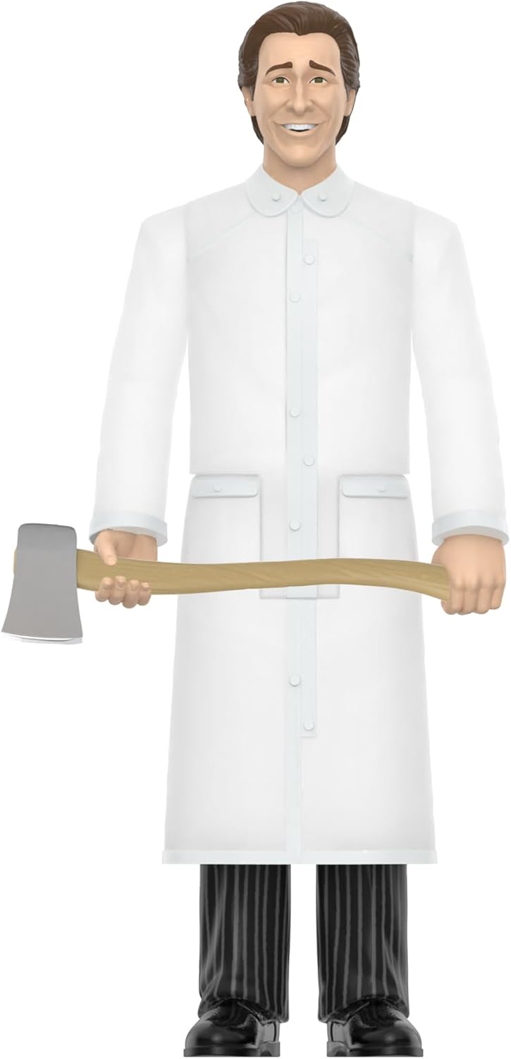 AMERICAN PSYCHO: PATRICK BATEMAN (RAINCOAT) - SUPER 7-REACTION-3.75"