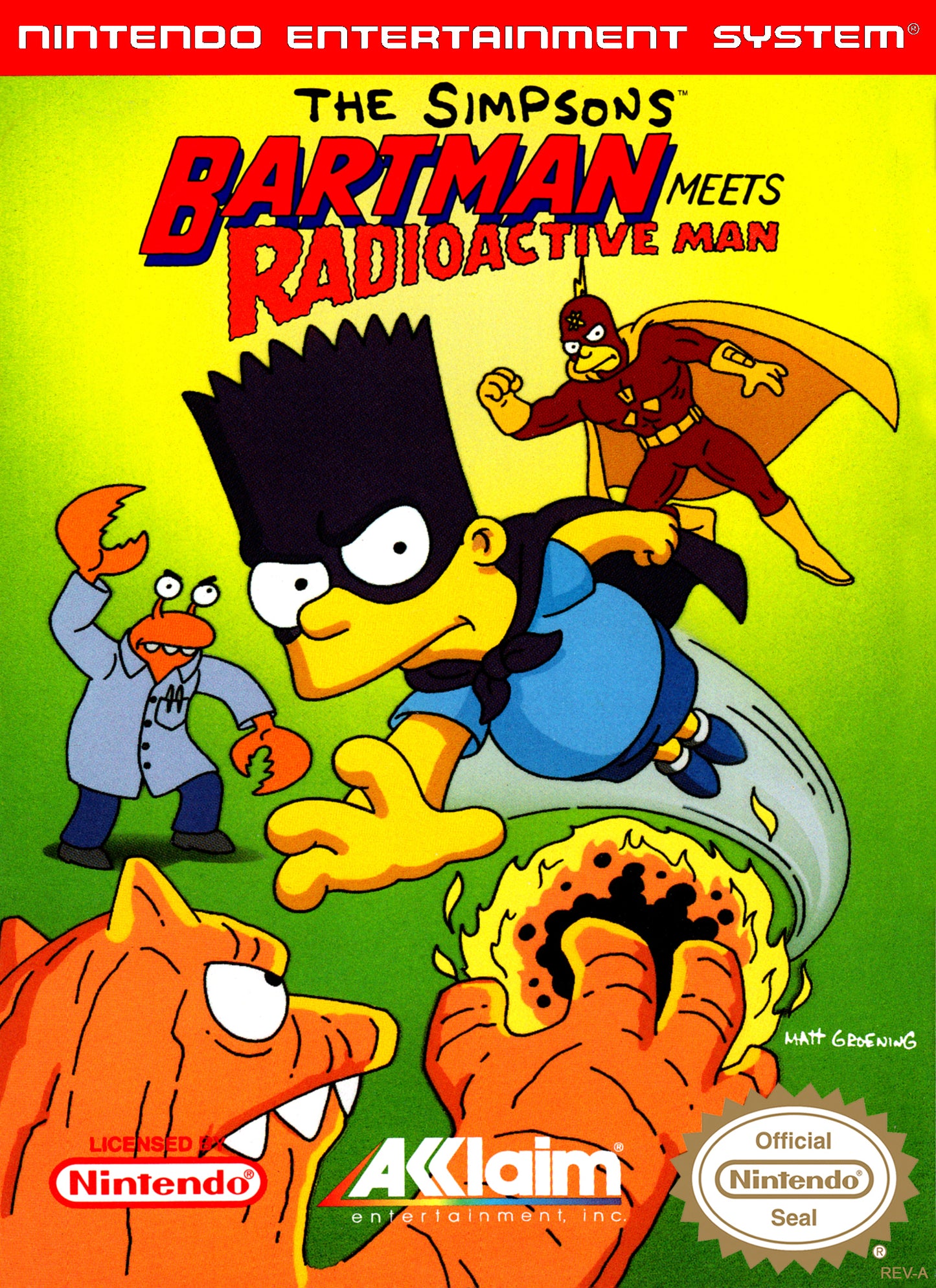 SIMPSONS: BART MEETS RADIOACTIVE MAN - NES