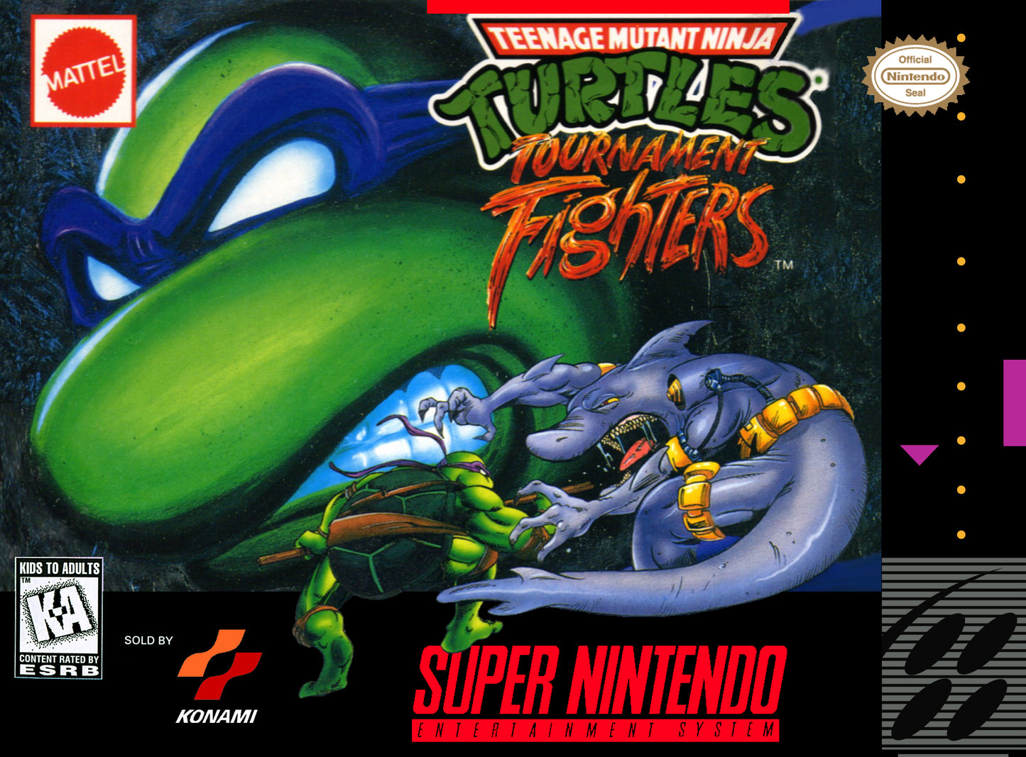 TEENAGE MUTANT NINJA TURTLES: TOURNAMENT - SNES (W/BOX & MANUAL)