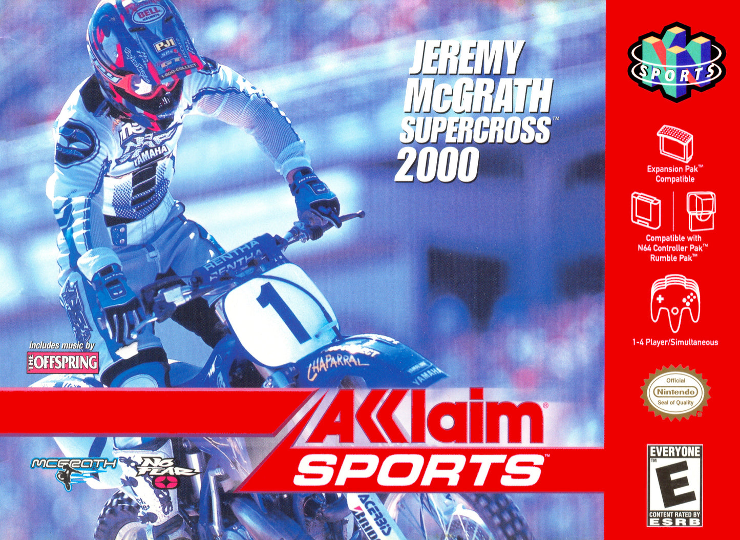 JEREMY MCGRATH SUPERCROSS 2000 - N64 (W/BOX & MANUAL)
