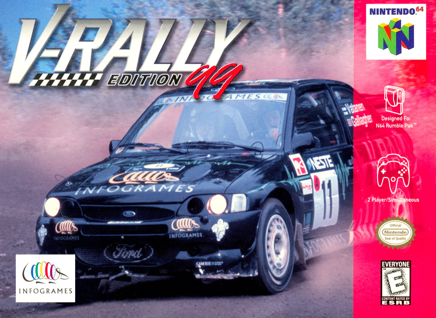 V-RALLY 99 - N64 (W/BOX & MANUAL)
