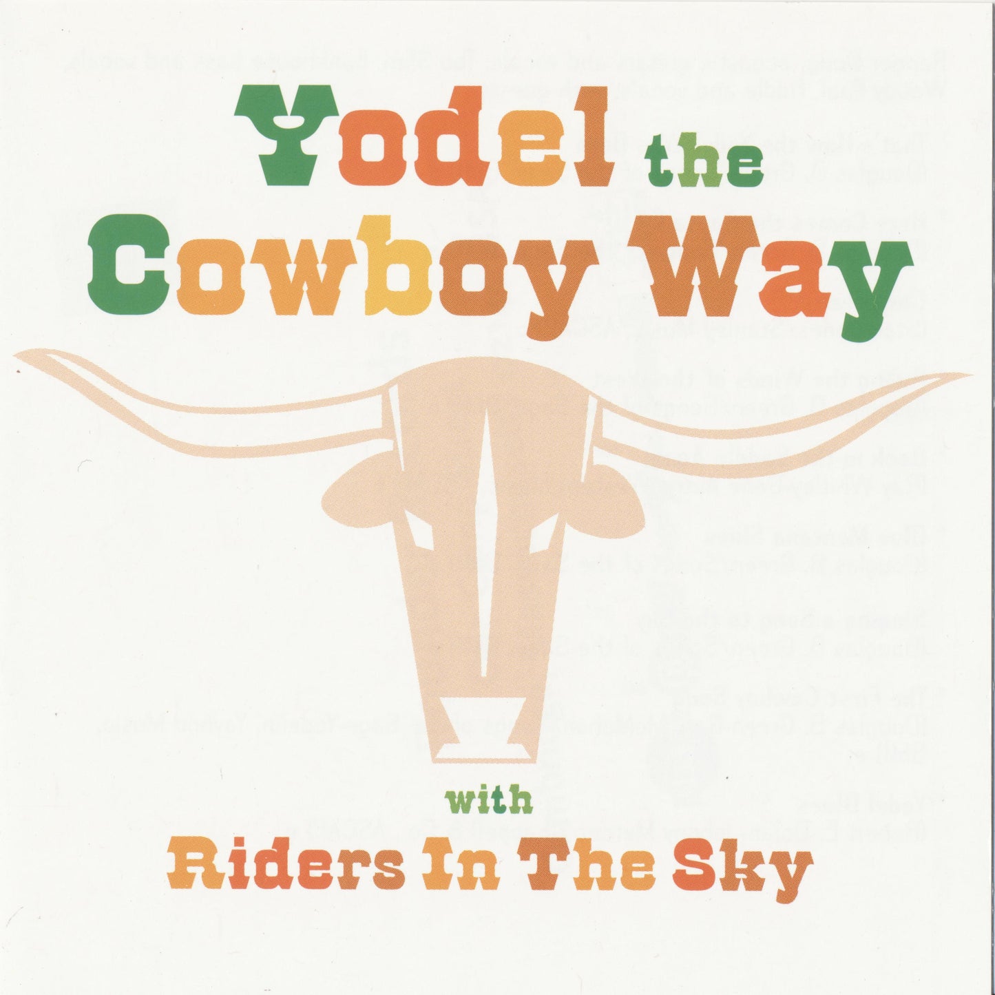 RIDERS IN THE SKY - YODEL THE COWBOY WAY