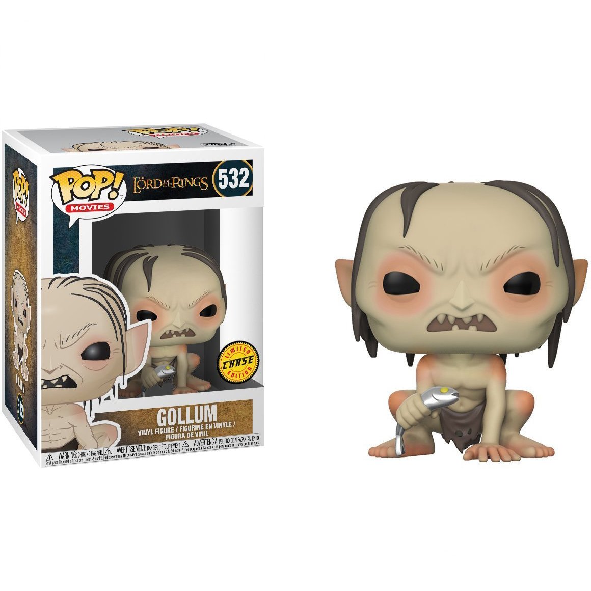 LORD OF THE RINGS: GOLLUM #532 (CROUCHED WITH FISH) - FUNKO POP!-CHASE