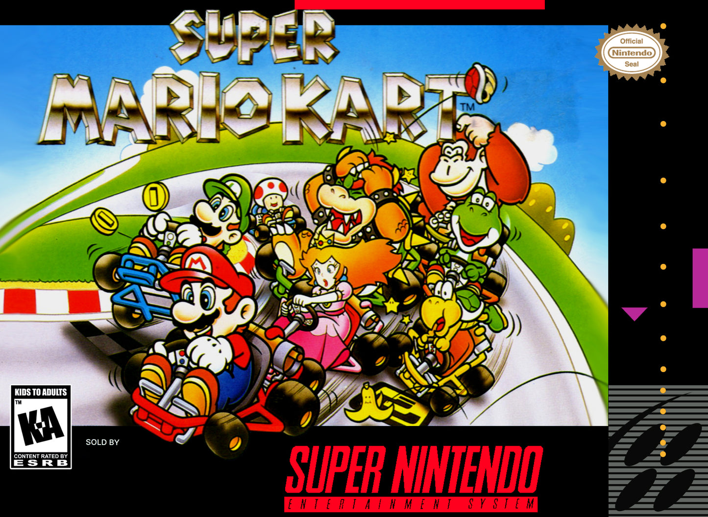 SUPER MARIO KART - SNES (W/BOX & MANUAL)