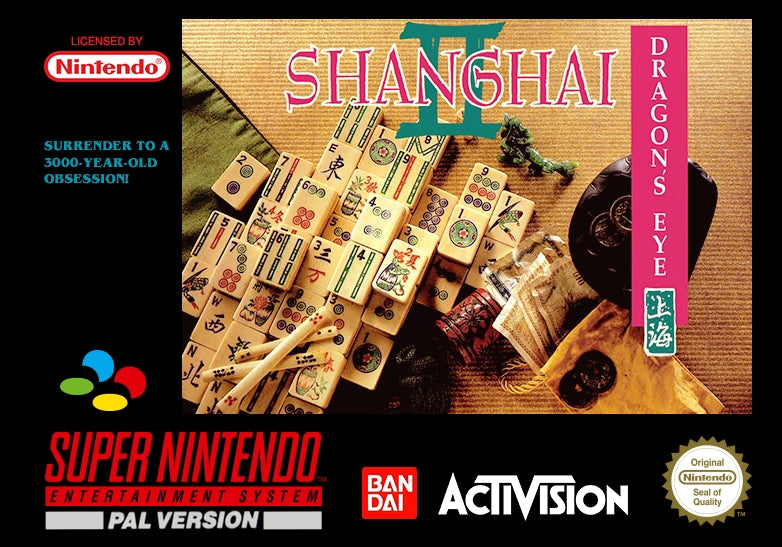 SHANGHAI II: DRAGON'S EYE - SNES (W/BOX & MANUAL)