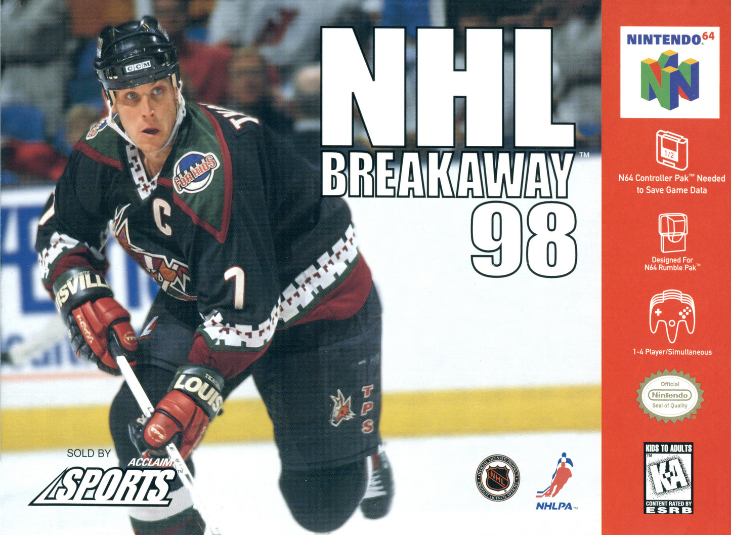 NHL BREAKAWAY '98 - N64 (W/BOX)