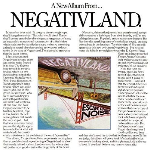 NEGATIVLAND - ESCAPE FROM NOISE (CD)