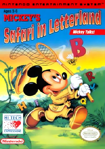 MICKEY'S SAFARI IN LETTERLAND - NES (W/BOX & MANUAL)