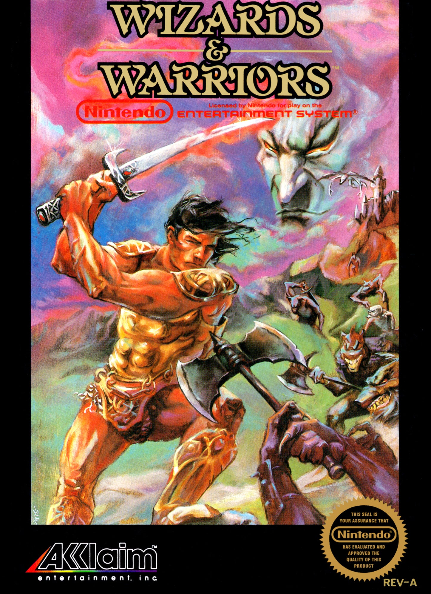 WIZARDS & WARRIORS III KUROS VISIONS OF - NES (W/BOX & MANUAL)