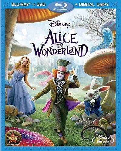 ALICE IN WONDERLAND (MOVIE) - BLU-2010-JOHNNY DEPP-INC. DVD COPY (3 DI