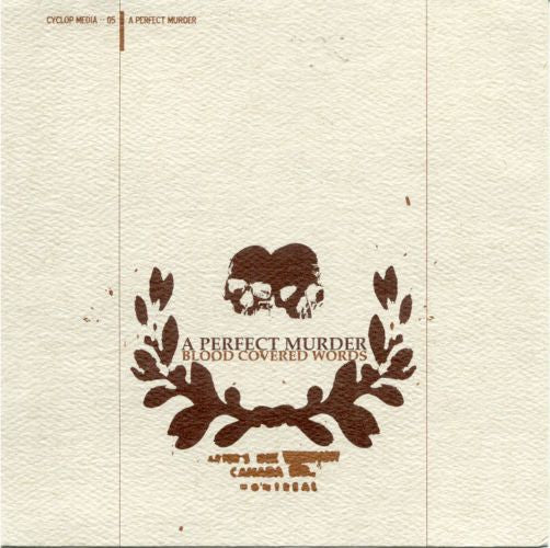 A PERFECT MURDER - BLOOD COVERED WORDS