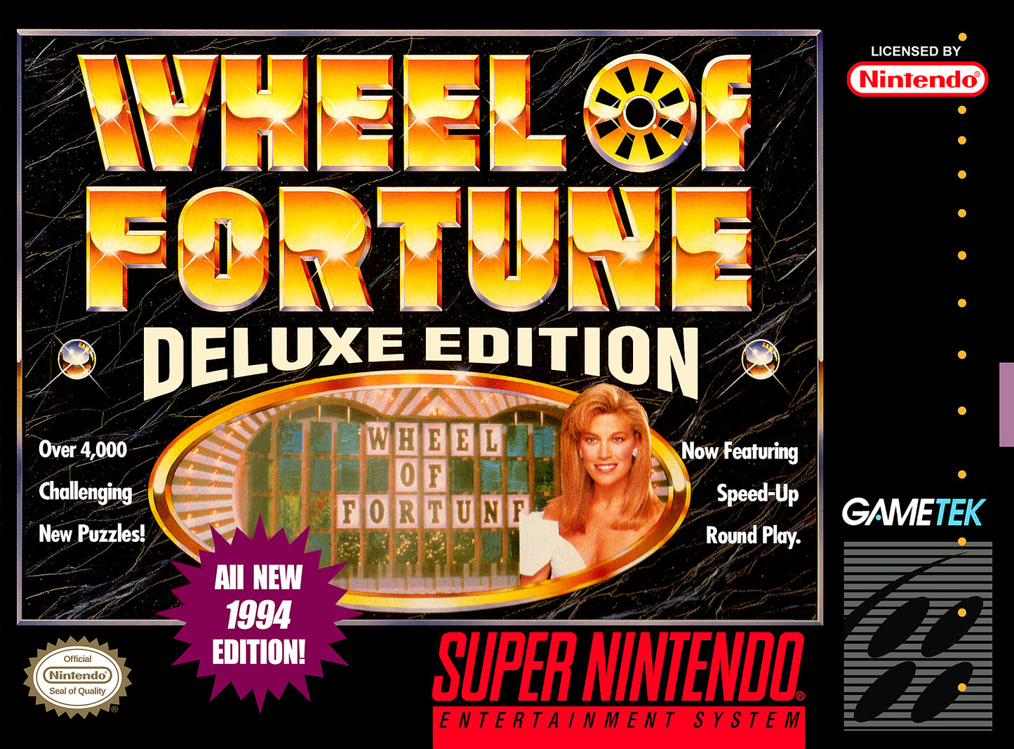 WHEEL OF FORTUNE: DELUXE EDITION - SNES (W/BOX & MANUAL)