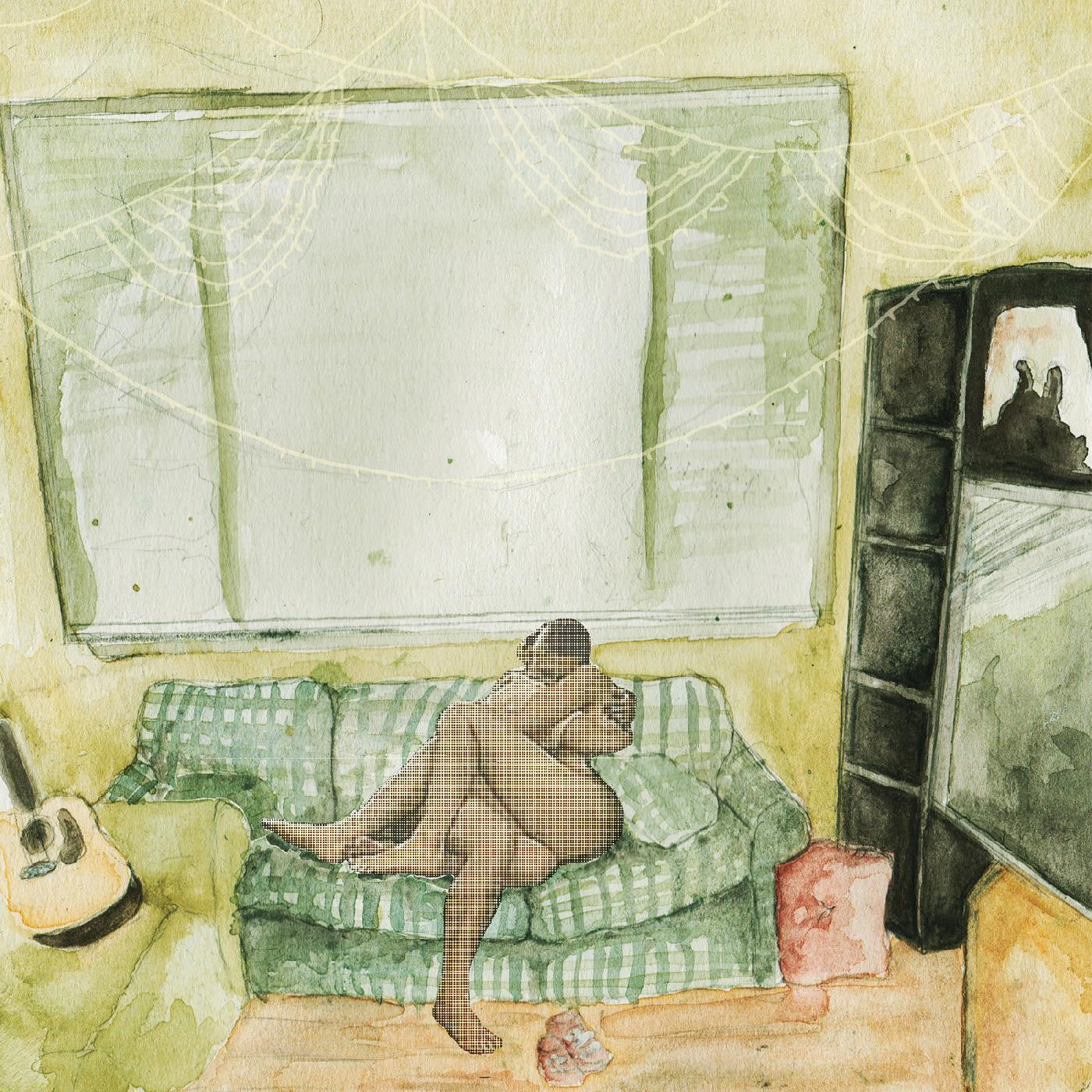 AWAKEBUTSTILLINBED - WHAT PEOPLE CALL LOW SELF-ESTEEM IS REALLY JUST SEEING YOURSELF THE WAY THAT OTHER PEOPLE SEE YOU (FOREST GREEN & SEA GLASS SPLIT VINYL)