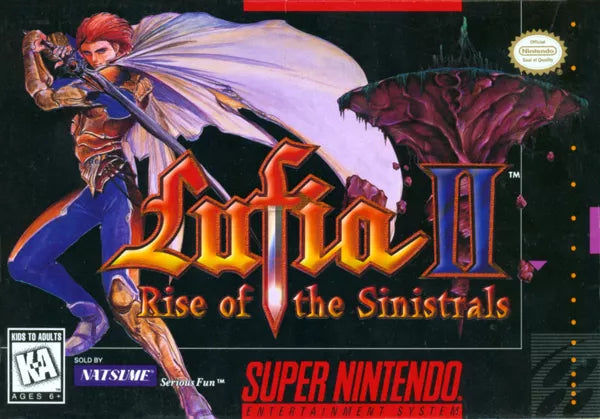 LUFIA II: RISE OF SINSTRALS - SNES (W/BOX & MANUAL)