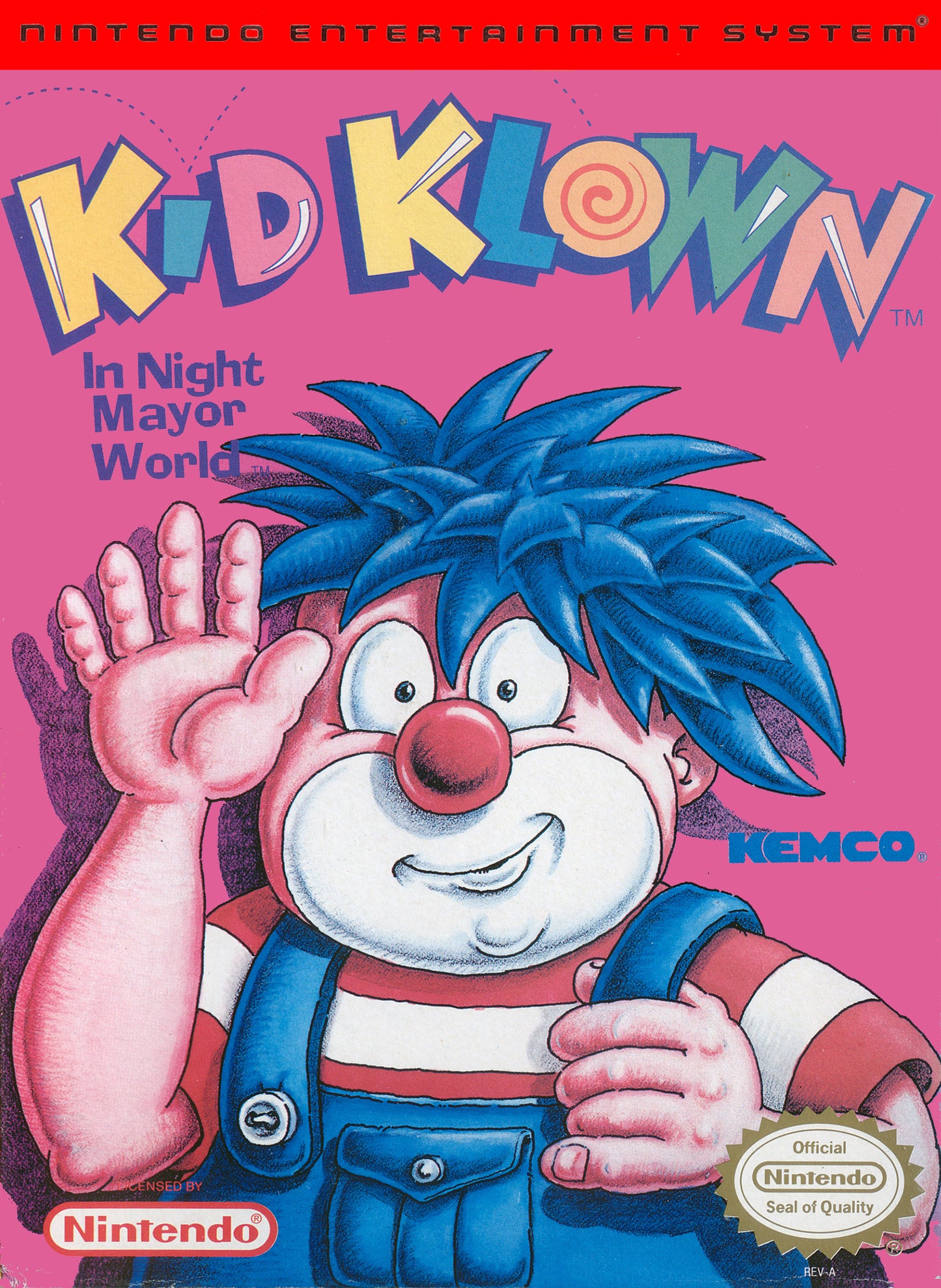 KID KLOWN IN NIGHT MAYOR WORLD - NES (W/BOX & MANUAL)