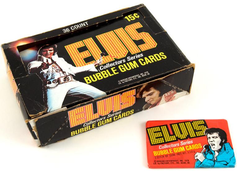 ELVIS: BUBBLE GUM GARDS (36 COUNT) - COLLECTORS SERIES-1978 (DAMAGED BOX)