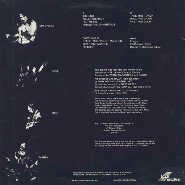 Razor - Armed & Dangerous (Used LP)