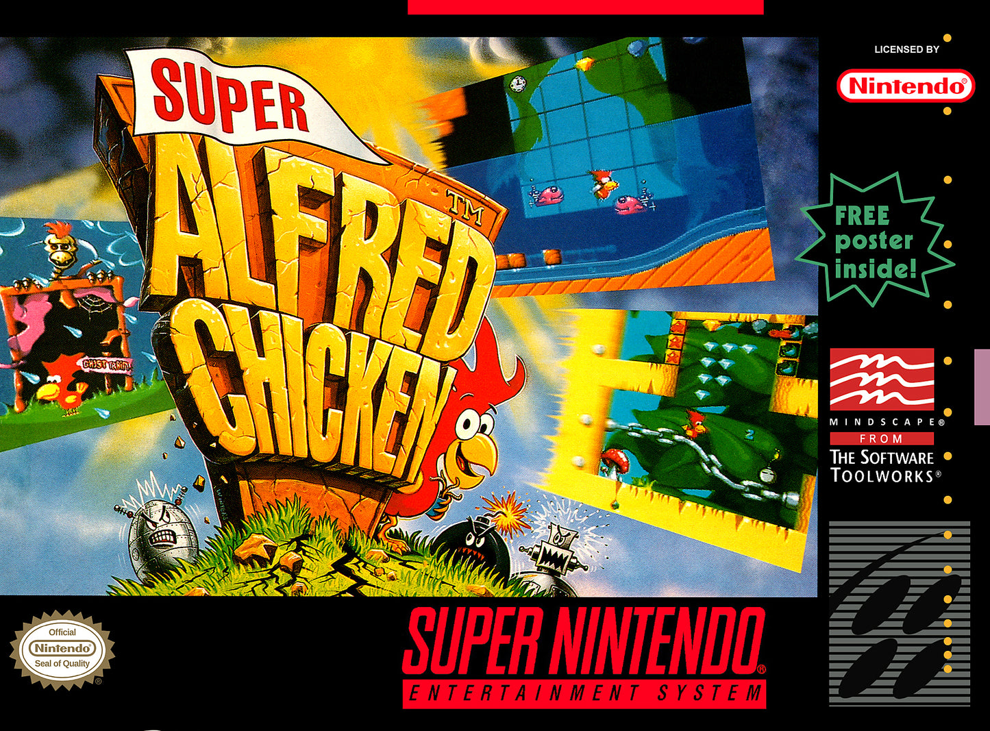 SUPER ALFRED CHICKEN - SNES (W/BOX)